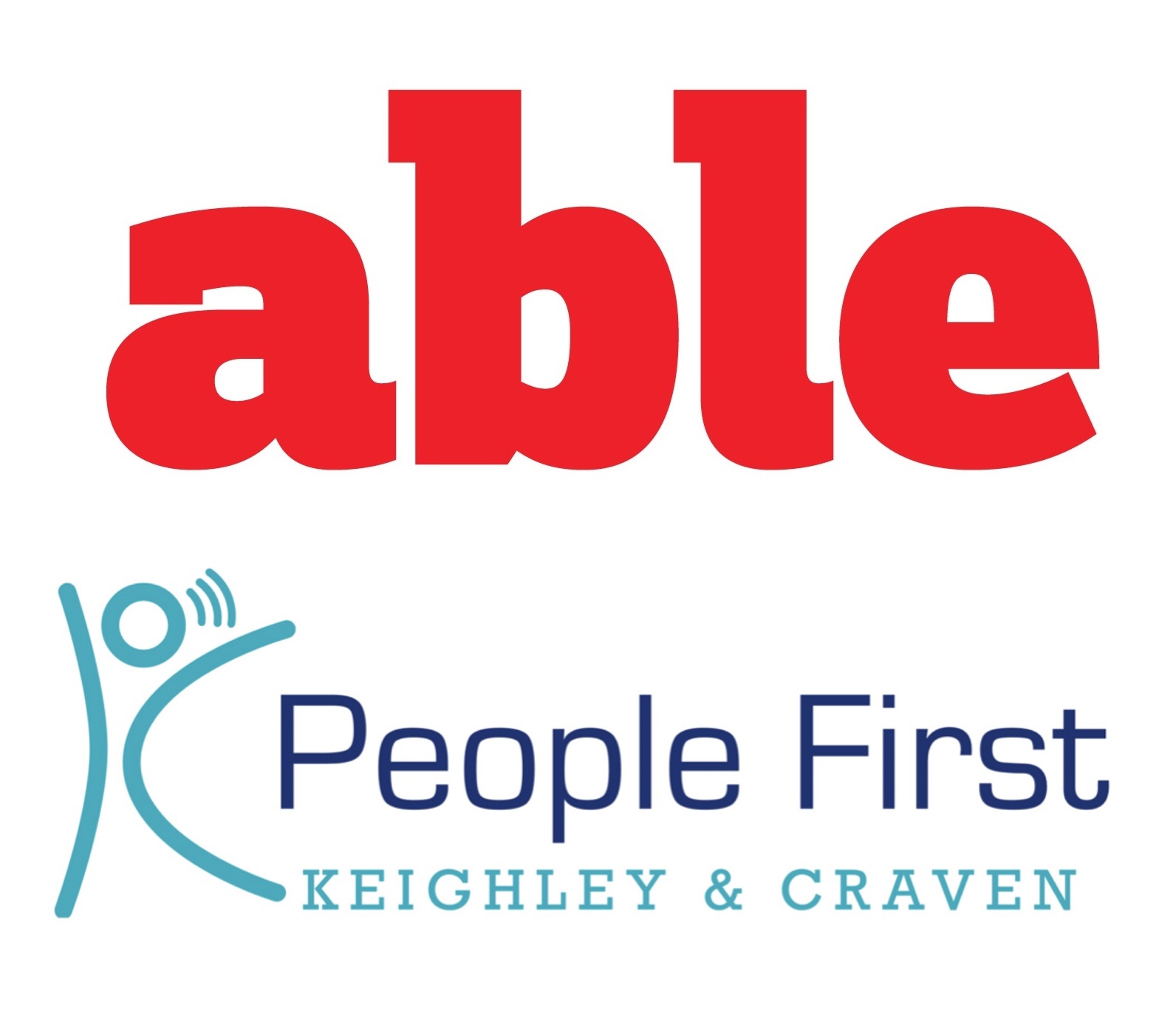 The able magazine logo with the people first Keighley and craven logo 