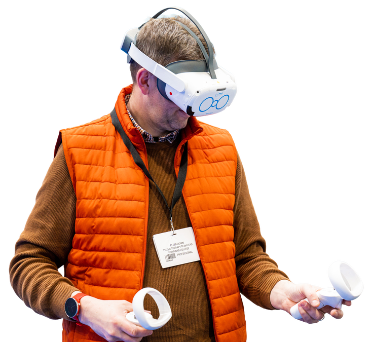 Man with VR set