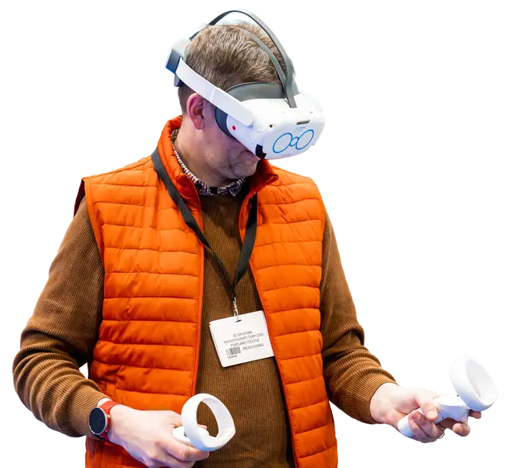 Man with VR set